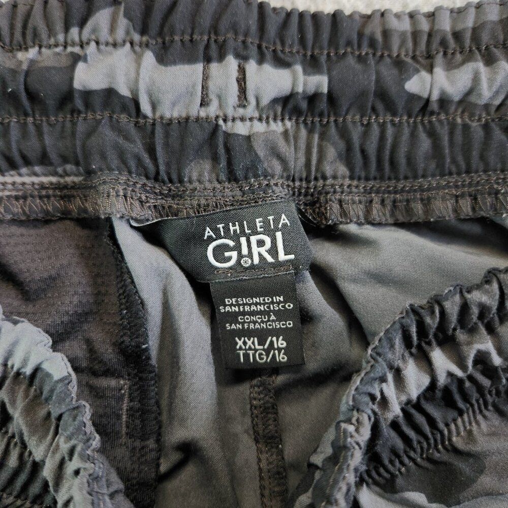 Athleta Girl Shorts Girls XXL Gray Camo All Play 3 Short Zip Pockets Athleisure - Picture 12 of 15